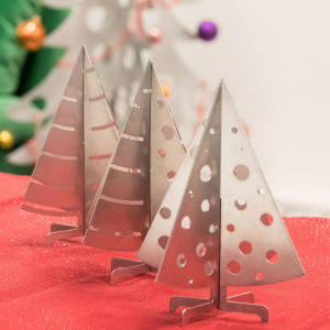 Aluminum table Christmas trees