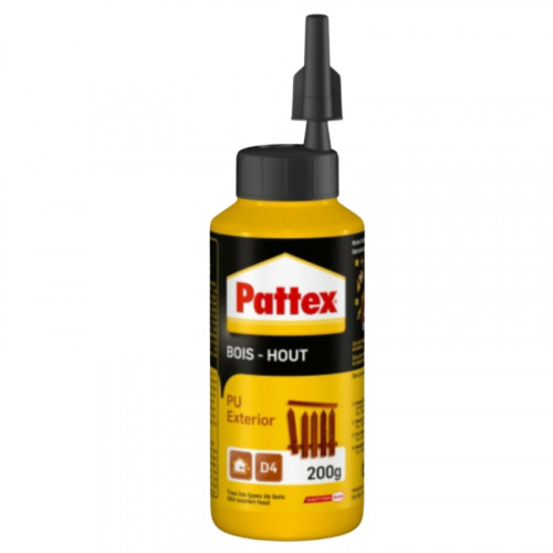 Colle à bois pour projets en extérieur  Pattex PU 200g Colle à bois pour projets en extérieur  Pattex PU 200g