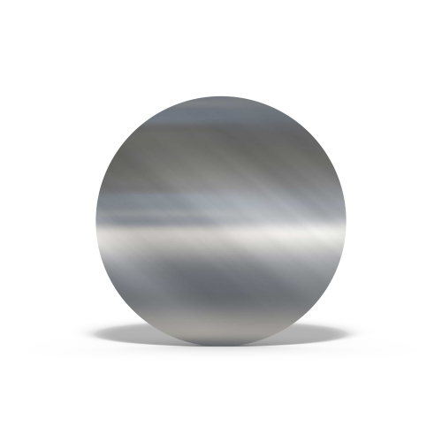 Custom round brushed stainless steel plate - John Steel Custom round brushed stainless steel plate - John Steel