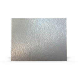 Plaque inox texture cuir rectangle sur-mesure Plaque inox texture cuir rectangle sur-mesure