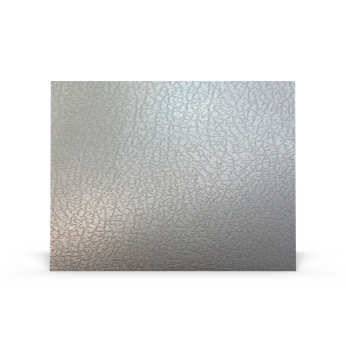 Rectangular leather-textured stainless steel plate - John Steel Rectangular leather-textured stainless steel plate - John Steel