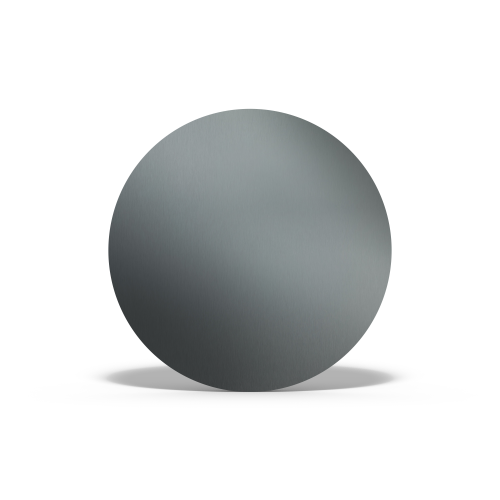 Custom-made round anodized brushed aluminum plate - John Steel Custom-made round anodized brushed aluminum plate - John Steel