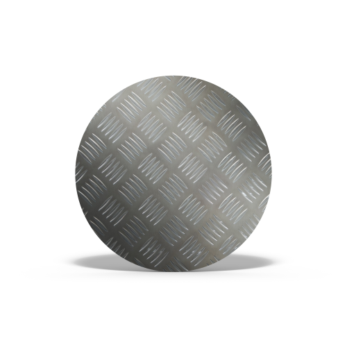 Custom-made round ribbed aluminium plate - Ribbed aluminium Custom-made round ribbed aluminium plate - Ribbed aluminium