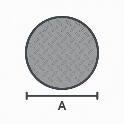 Tapa de registro redonda de acero lagrimado – John Steel