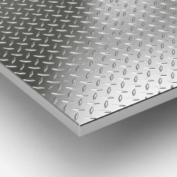 Placa de aço inox antiderrapante 4mm sob medida