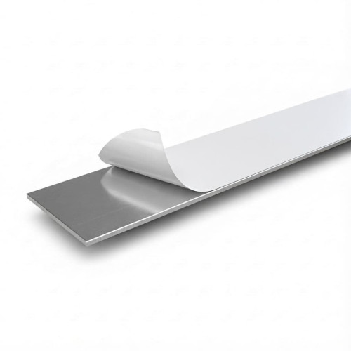 Vlak aluminium profiel brute met folie - John Steel
