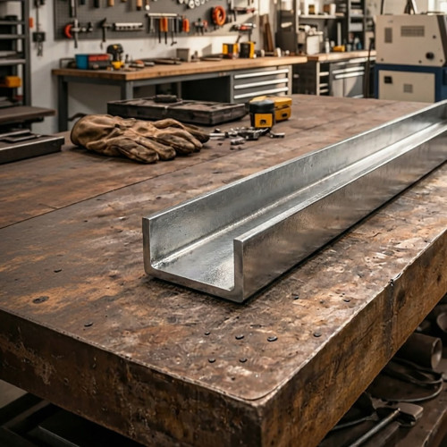 Profilé U en inox marin brillant - Rail inox 316L poli miroir