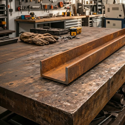 Custom-made Corten steel U-channel | Cutting and folding John Steel