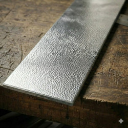 Perfil plano em inox textura couro - Acabamento decorativo