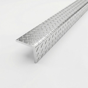 Custom-made tread plate aluminum L-profile | John Steel