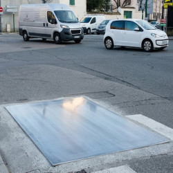 Plaque de chaussée en aluminium brut sur mesure - Protection de sol