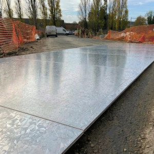 Placa de estrada em aço galvanizado sob medida | Segurança de obra