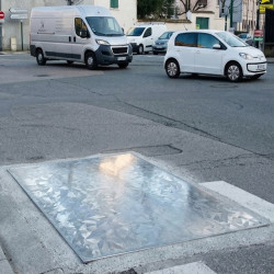 Op maat gemaakte wegplaat van verzinkt staal | Werfbeveiliging